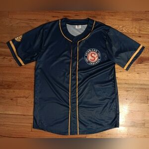 Spokane Indians Gold Glove Member Jersey NEW MILB Baseball Blue Chiefs Hockey
